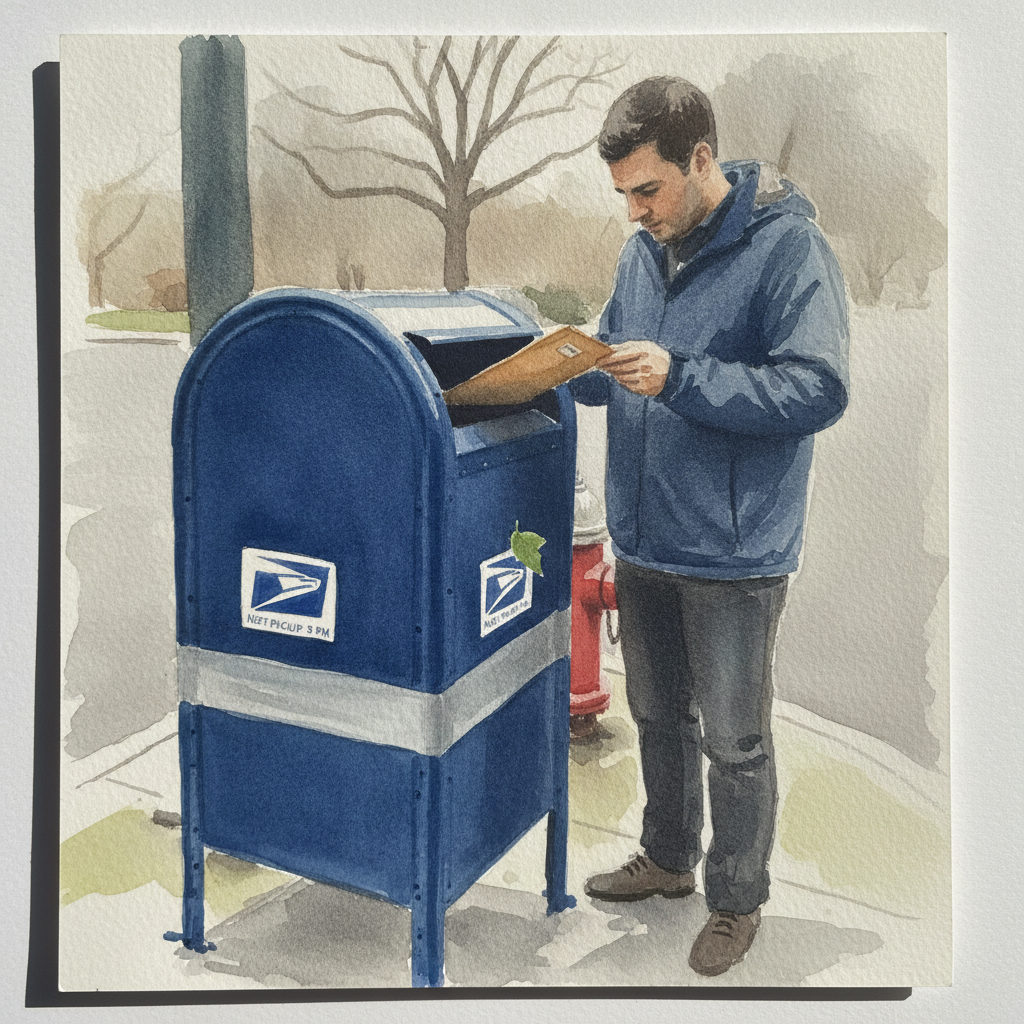 Mailbox on corner example 3