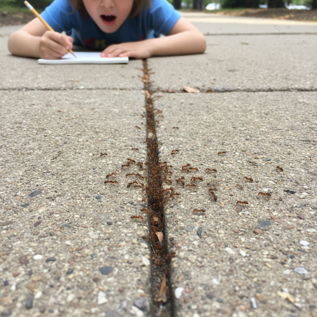 Pavement ant AI-generated photoreal reference