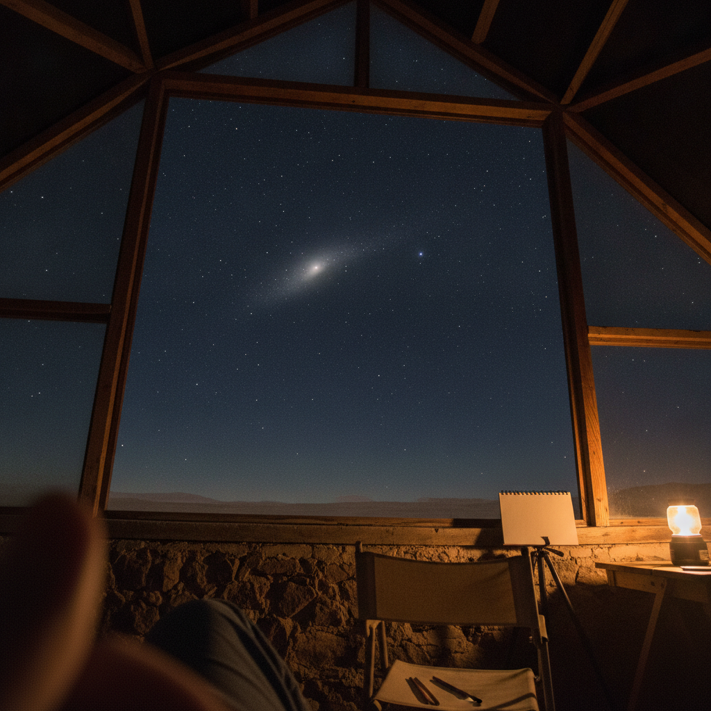 Andromeda Visible Naked-Eye AI-generated photoreal reference