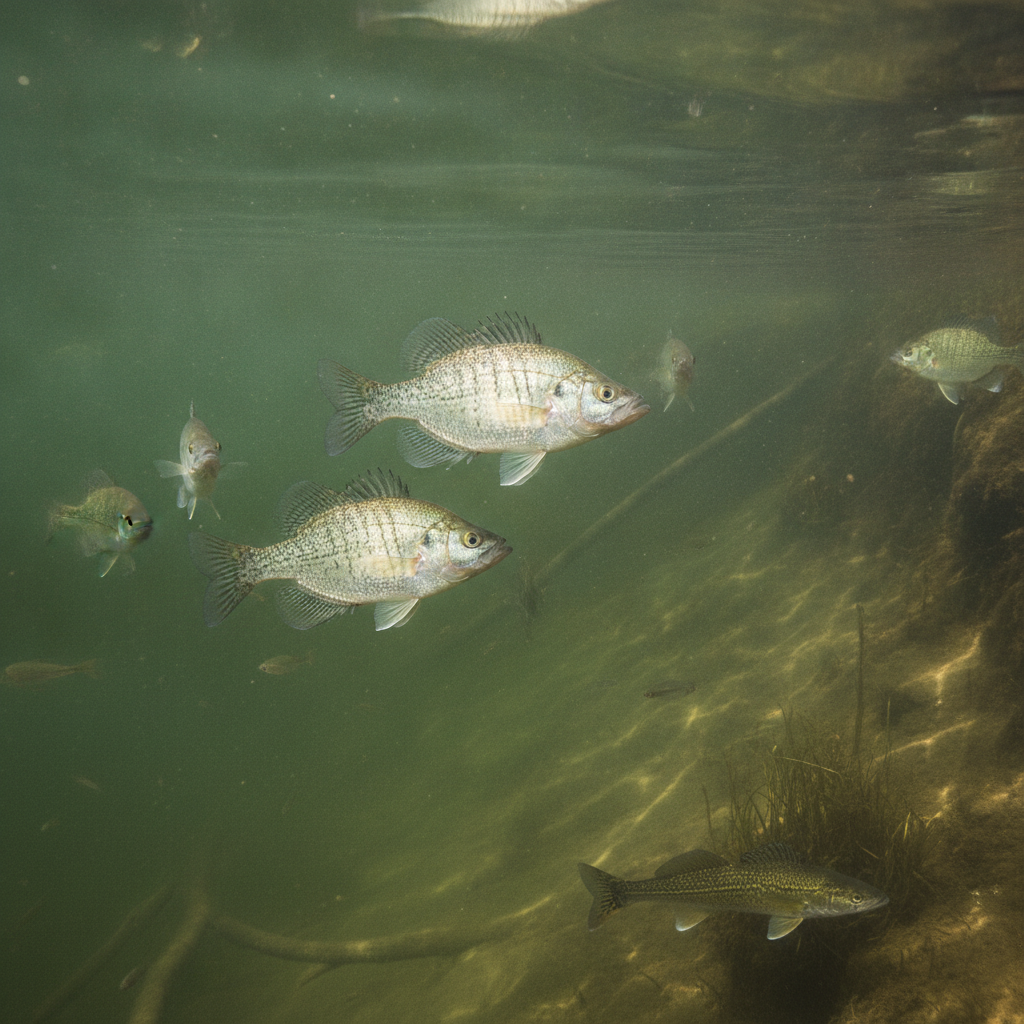 White crappie AI-generated photoreal reference