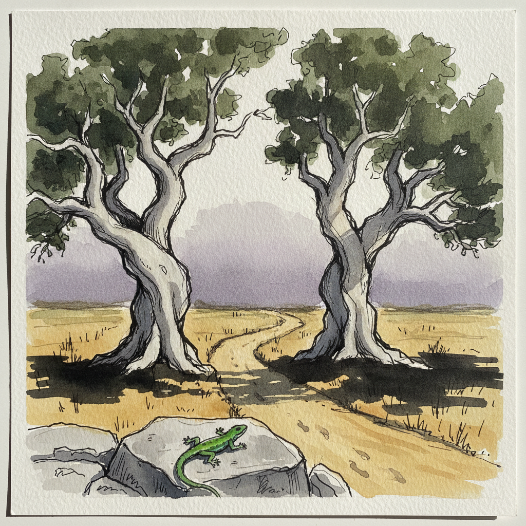 Provence Holm Oak in High Summer example 1