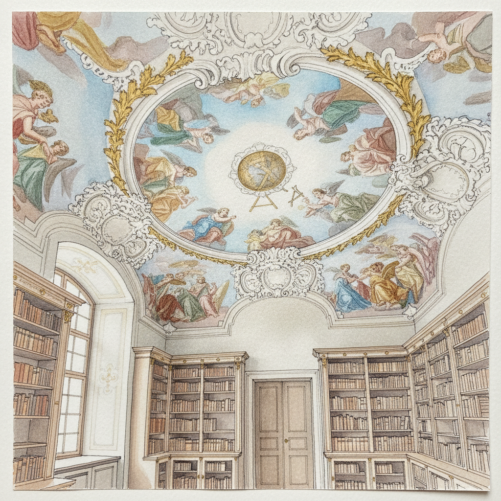 Schussenried Abbey Library, Bad Schussenried, Germany example 1
