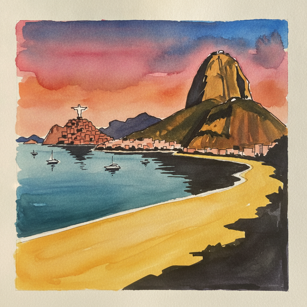 Rio de Janeiro Guanabara Bay with Sugarloaf, Brazil example 1