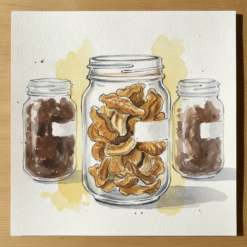 Dried Porcini in Glass Jar example 1