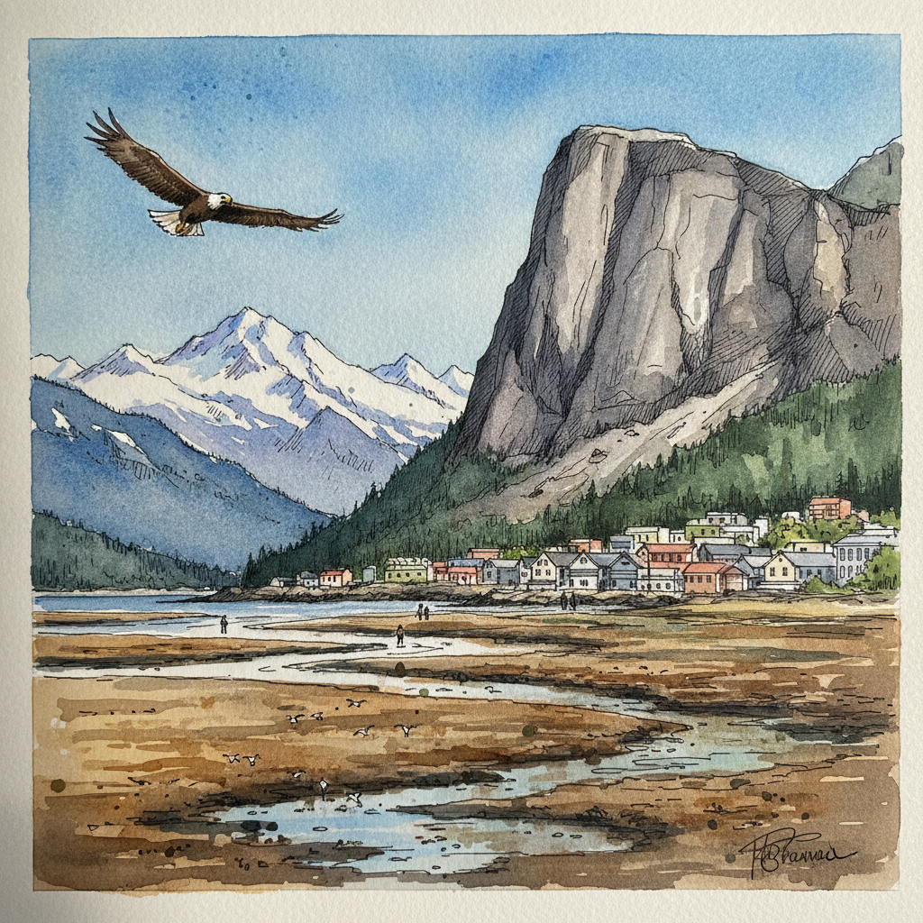Squamish at the head of Howe Sound, BC Canada example 1