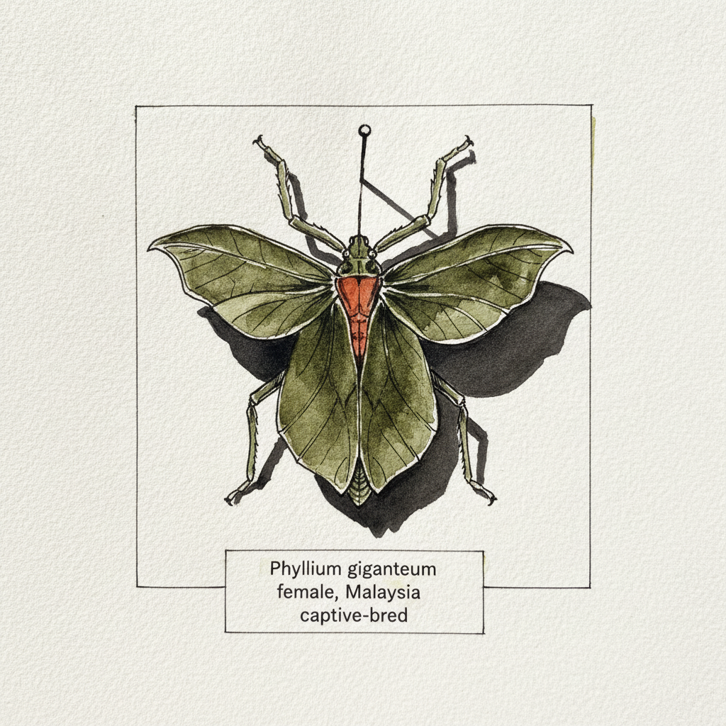 Leaf insect, flat and veined example 2
