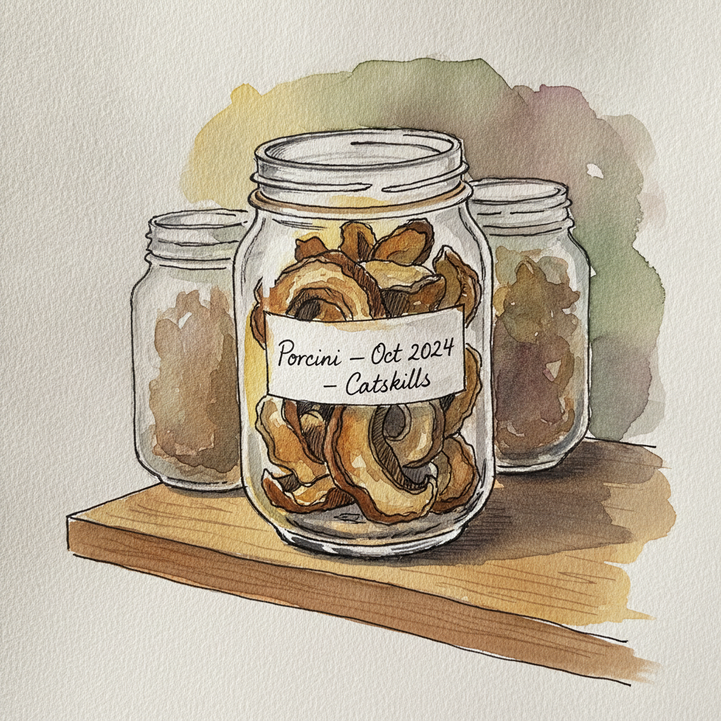 Dried Porcini in Glass Jar example 2
