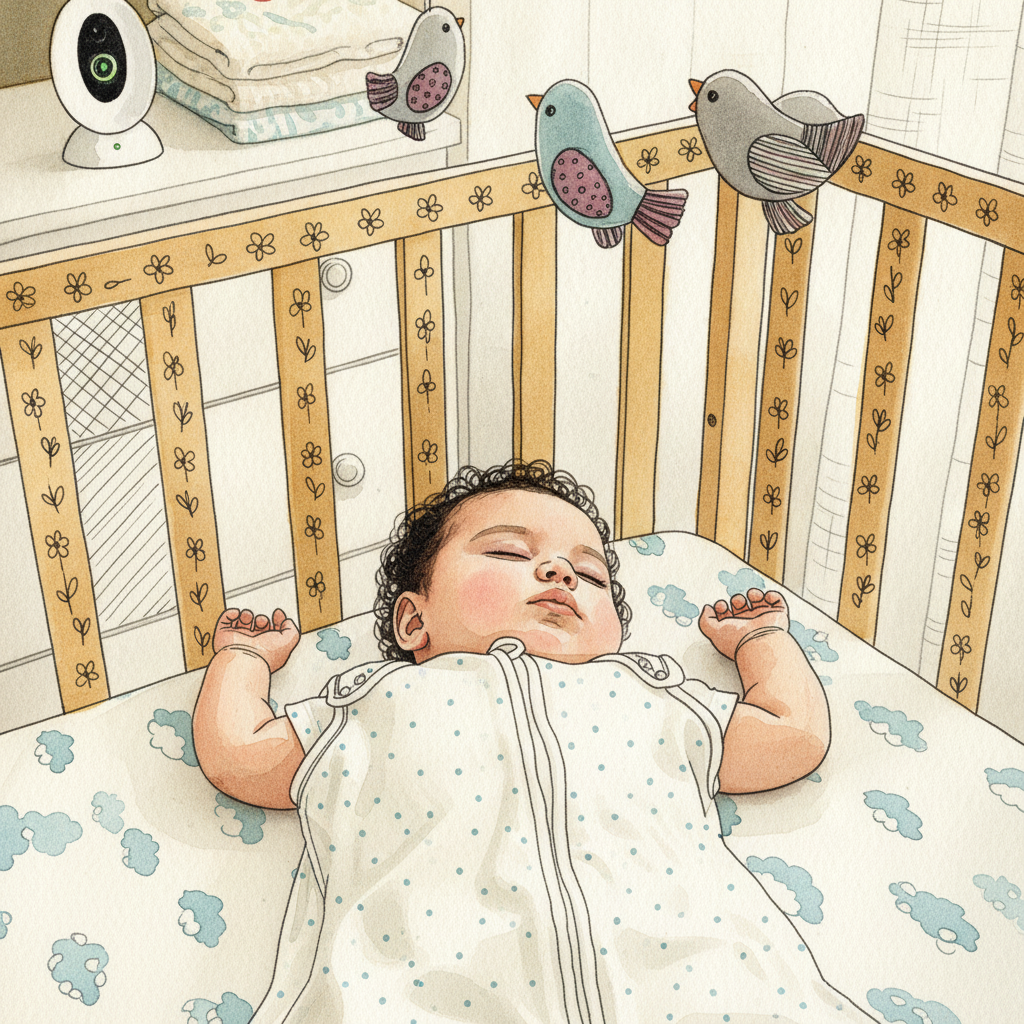 Baby sleeping in crib example 3