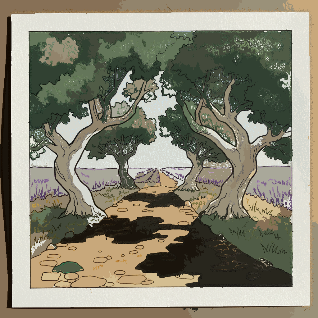 Provence Holm Oak in High Summer example 3