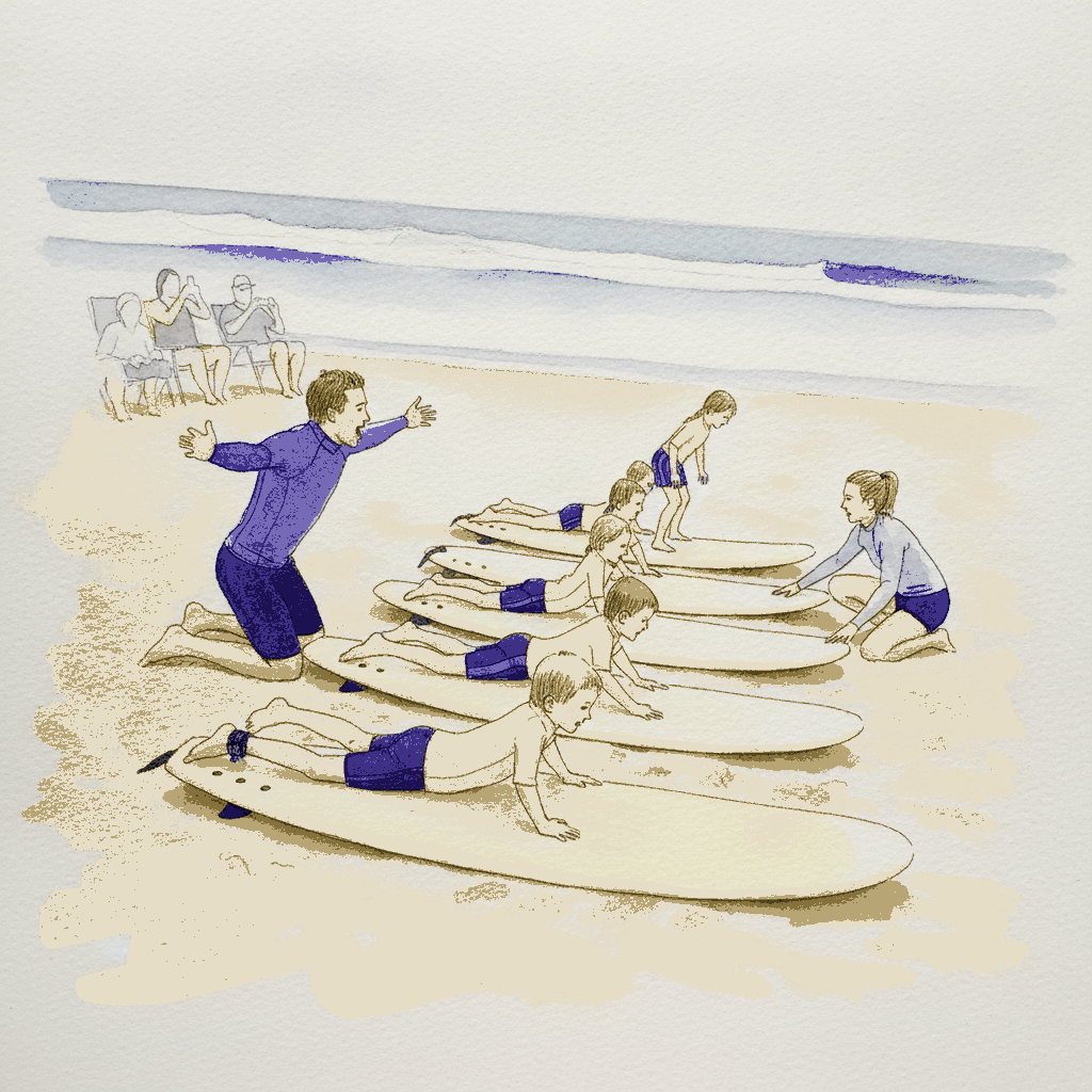 Surf school with kids example 3