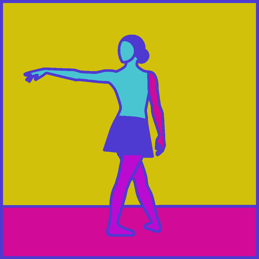 Young dancer with one arm extended example 3