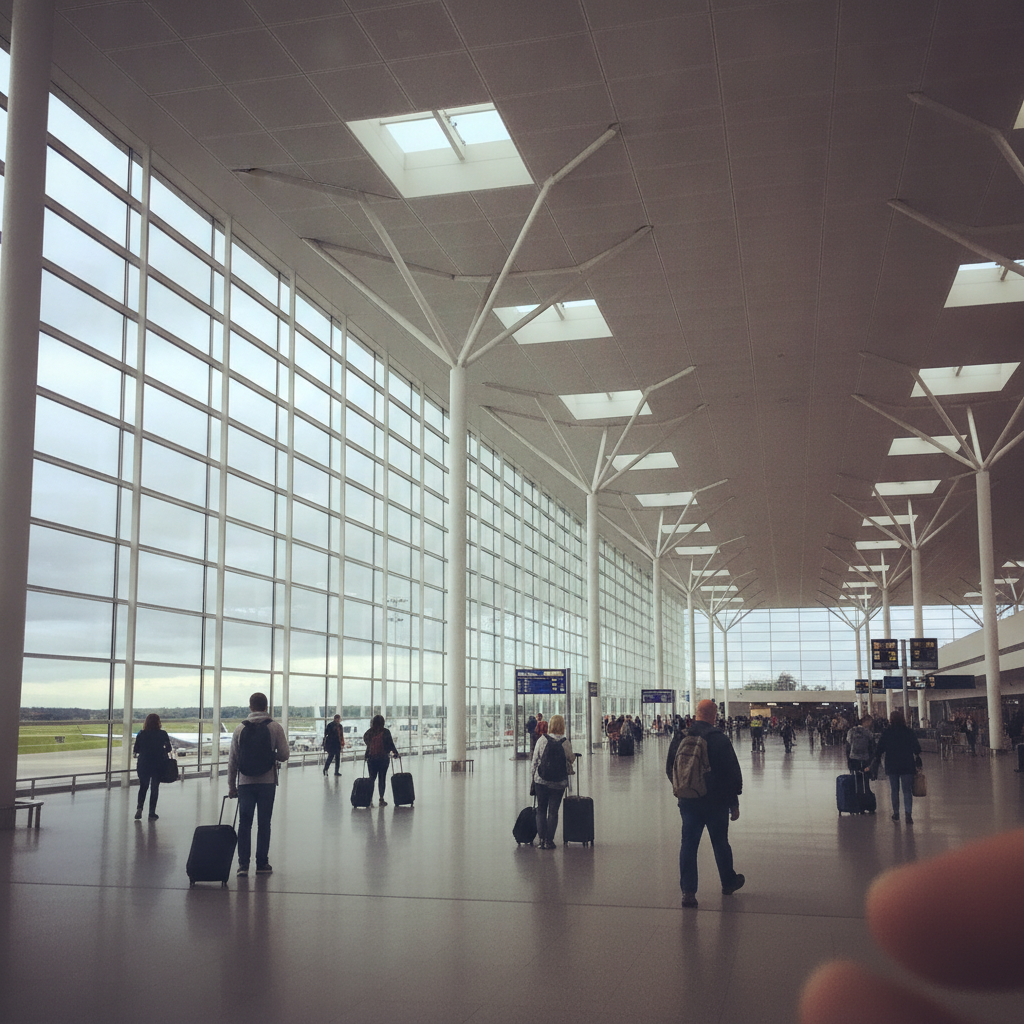 Stansted Airport, Stansted, England AI-generated photoreal reference