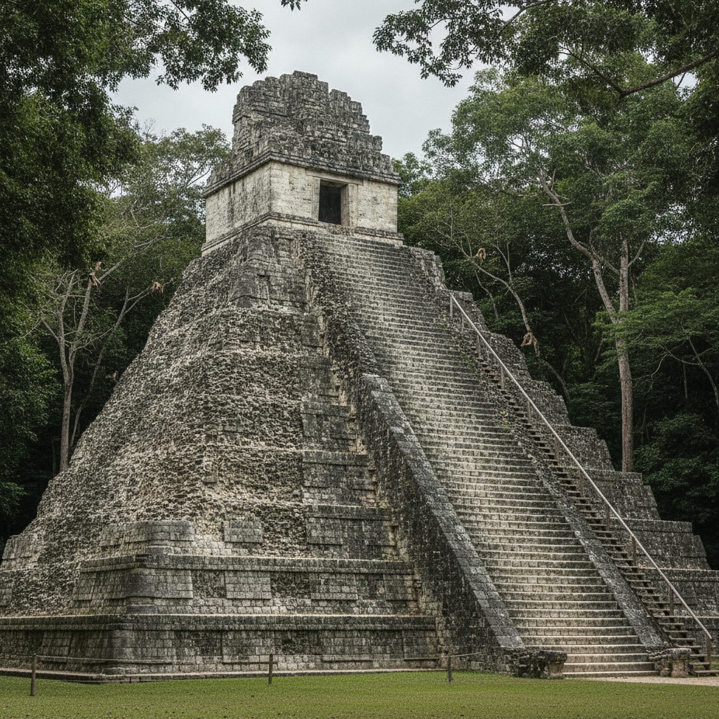 Tikal: Temple V, Petén, Guatemala AI-generated photoreal reference