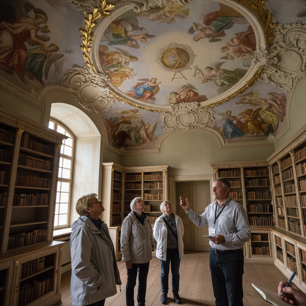 Schussenried Abbey Library, Bad Schussenried, Germany AI-generated photoreal reference