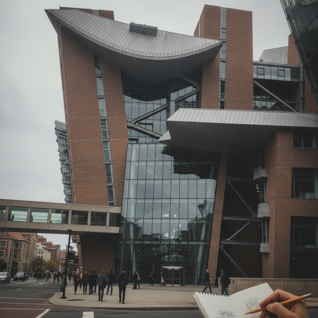 MIT Stata Center, Cambridge, Massachusetts, USA AI-generated photoreal reference