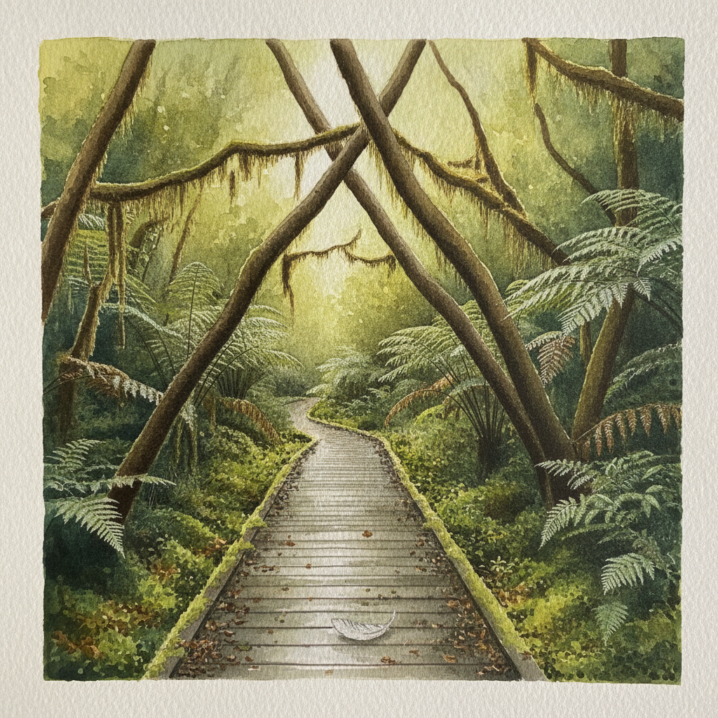 New Zealand Beech with Tree Fern, South Island example 1