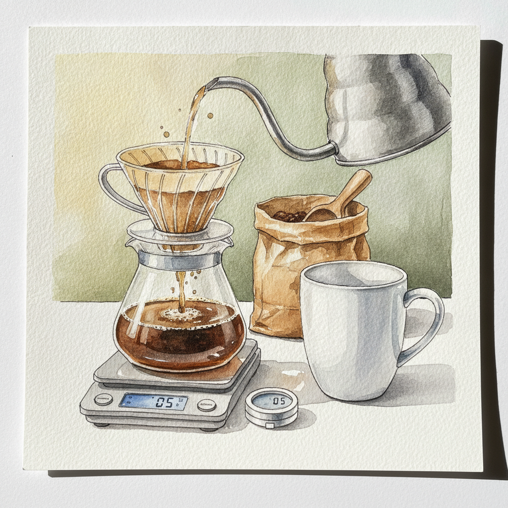 Pour-Over Coffee Setup example 1
