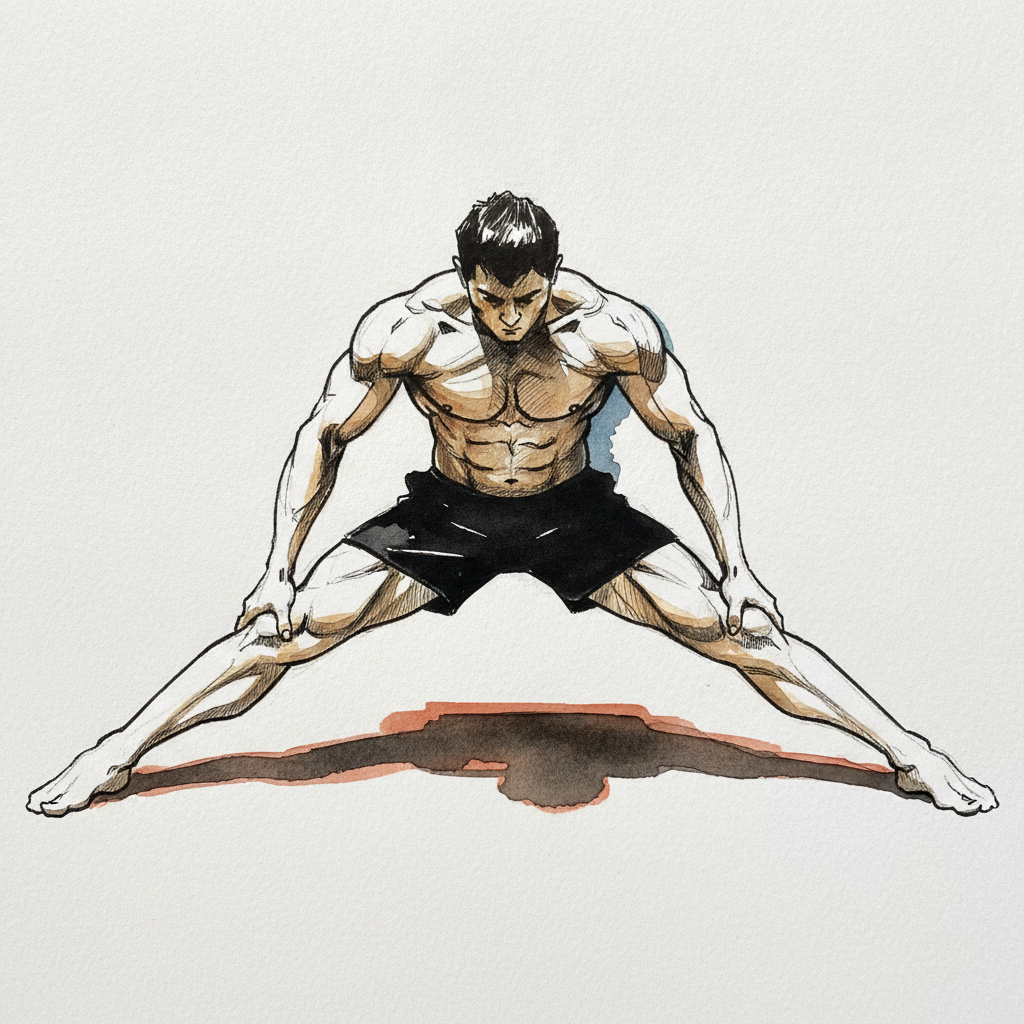 Wide Apart, Hands Pressing into Inner Knees example 2