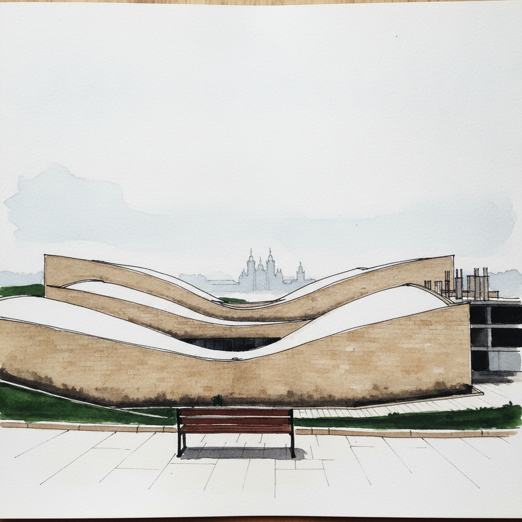 City of Culture of Galicia, Santiago de Compostela, Spain example 2