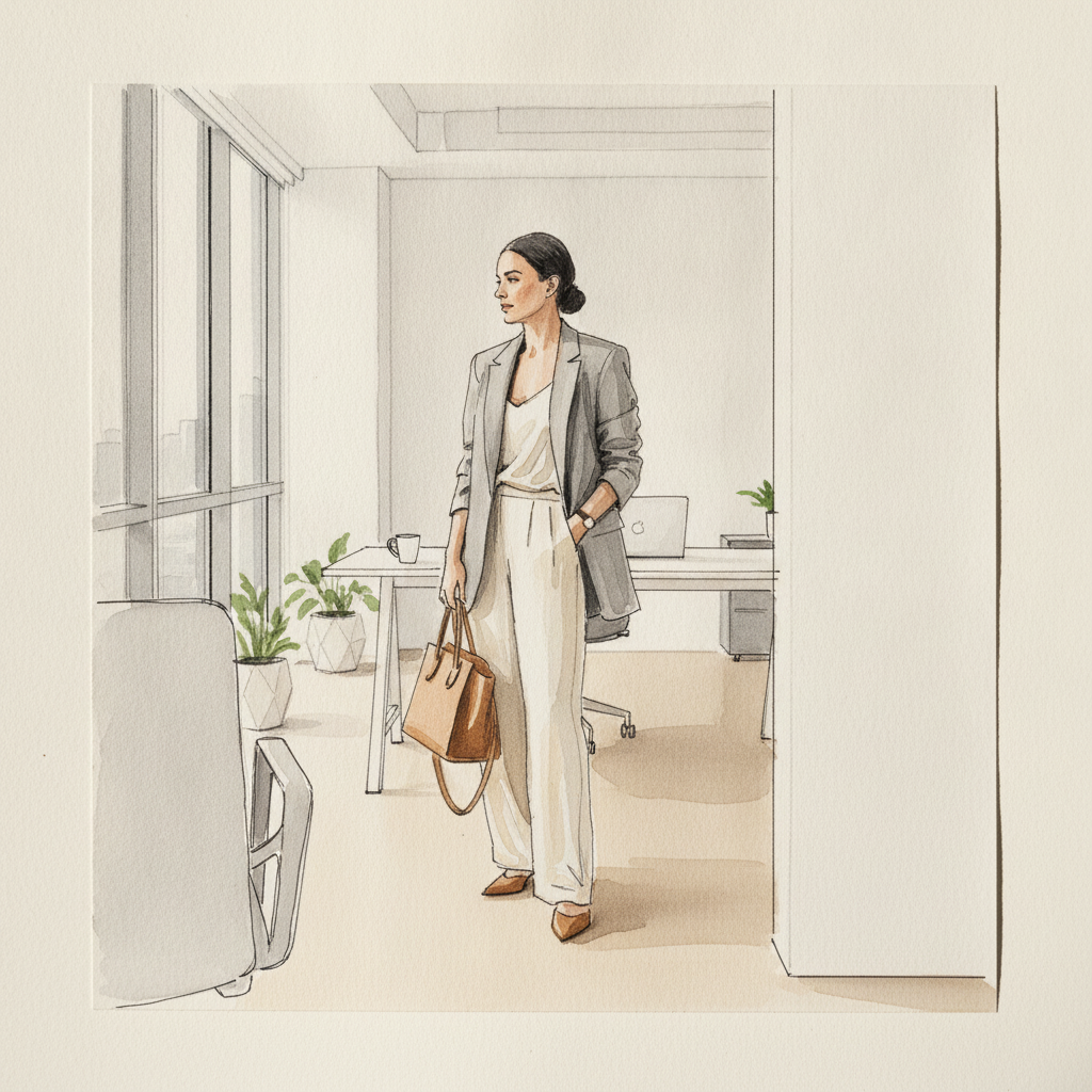 Contemporary minimalist office example 2