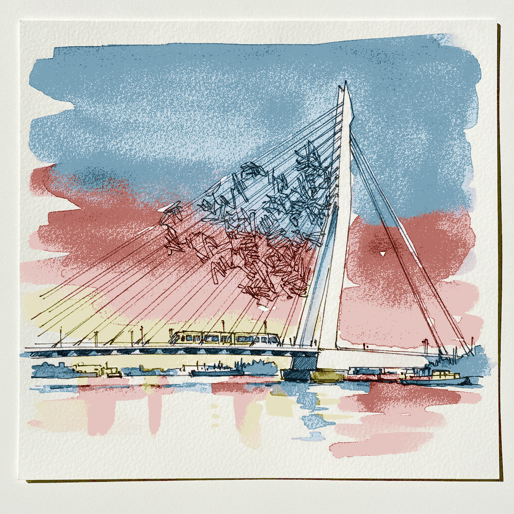 Erasmus Bridge, Rotterdam, Netherlands example 3