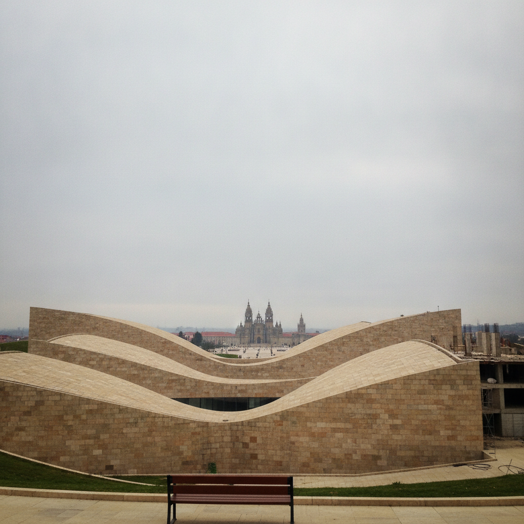 City of Culture of Galicia, Santiago de Compostela, Spain AI-generated photoreal reference