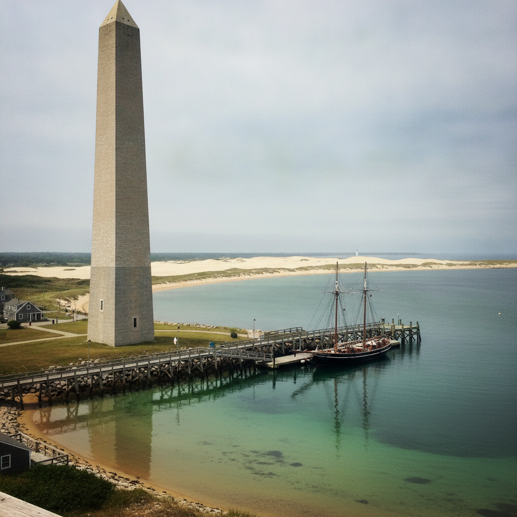 Provincetown Cape Cod harbor, USA AI-generated photoreal reference