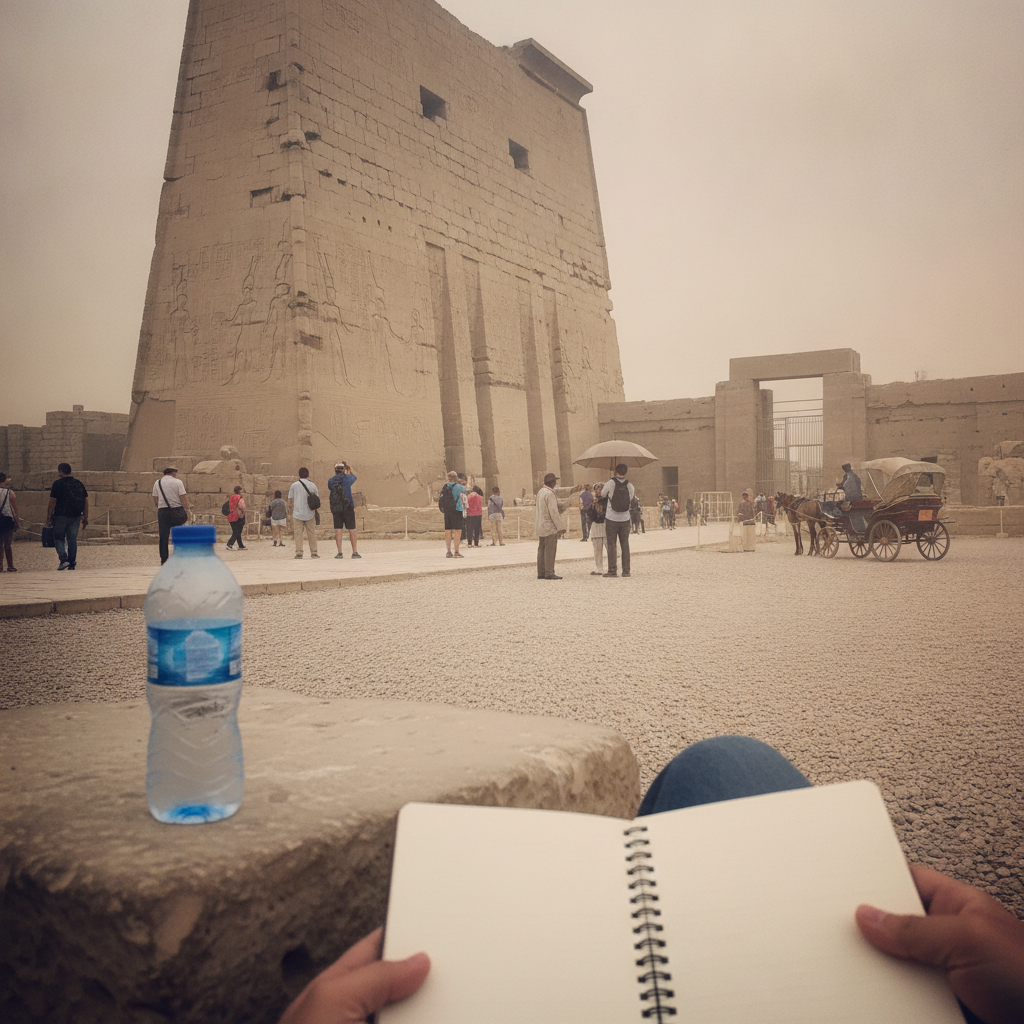 Karnak Luxor pylon AI-generated photoreal reference