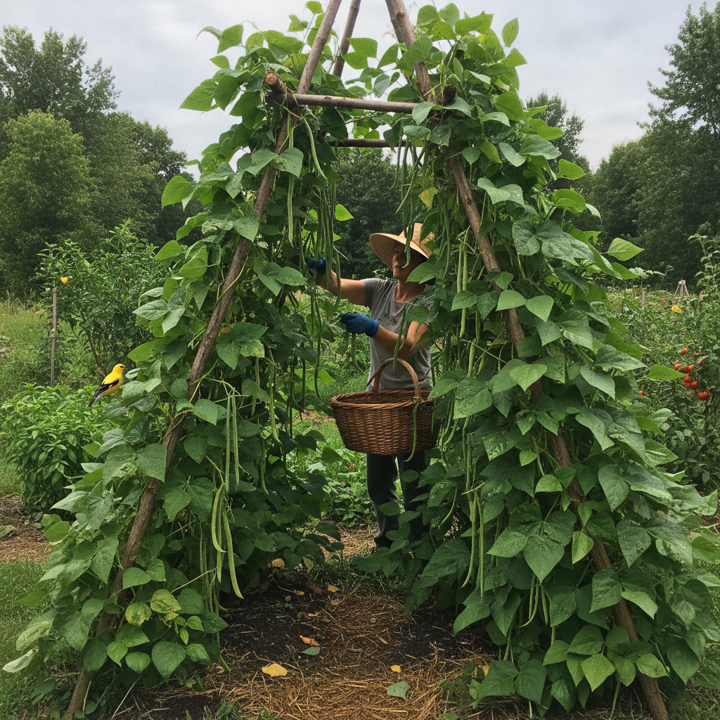 Pole bean AI-generated photoreal reference