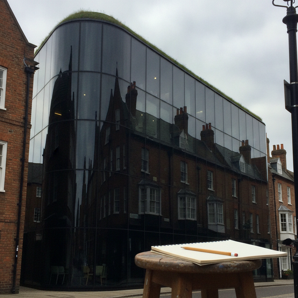 Willis Faber Dumas Building, Ipswich, England AI-generated photoreal reference
