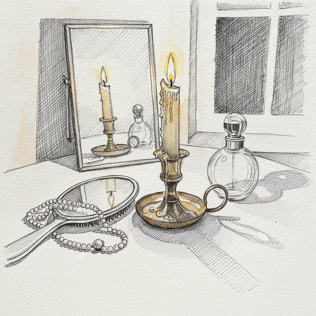 Candlelit dressing table example 1