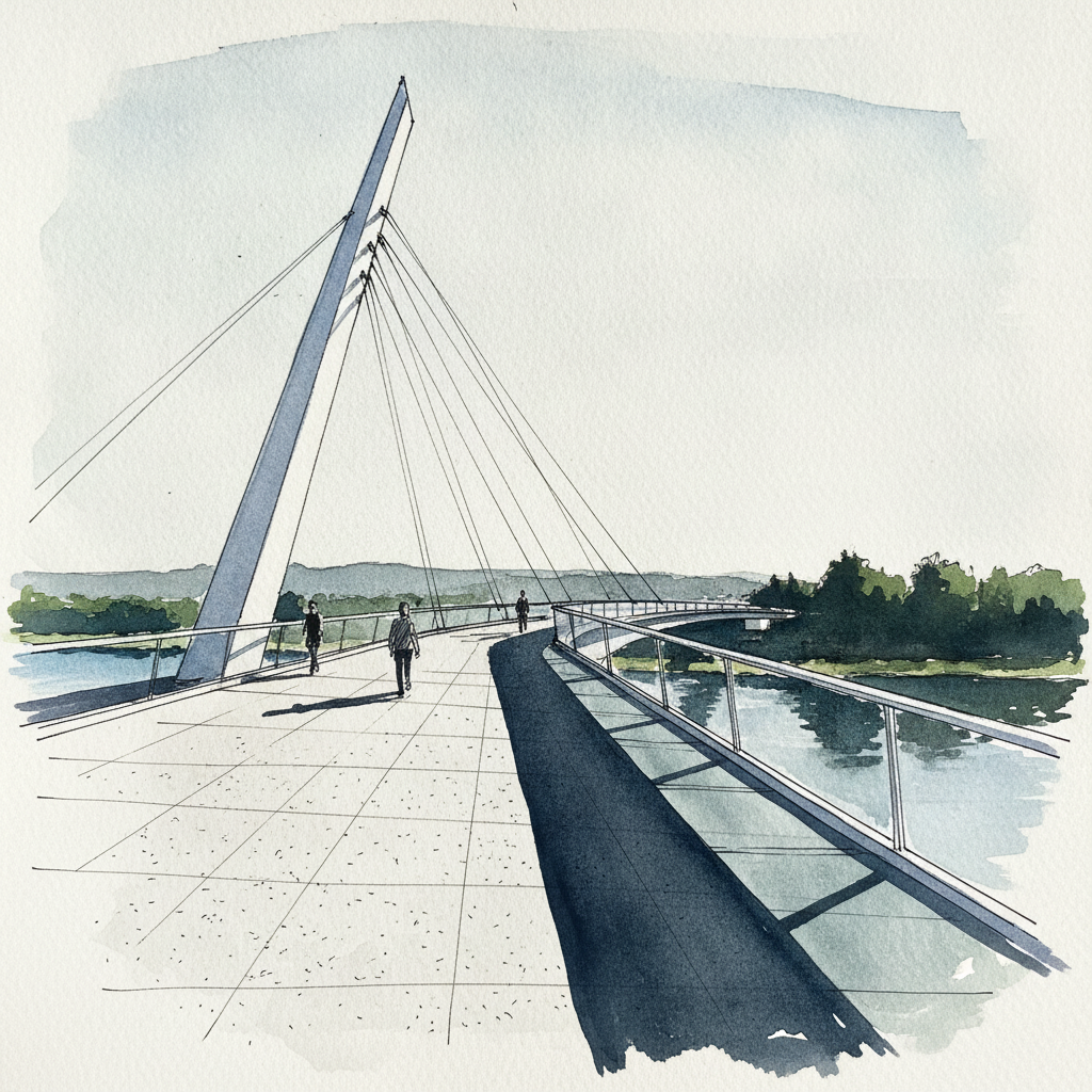 Sundial Bridge, Redding, California, USA example 1