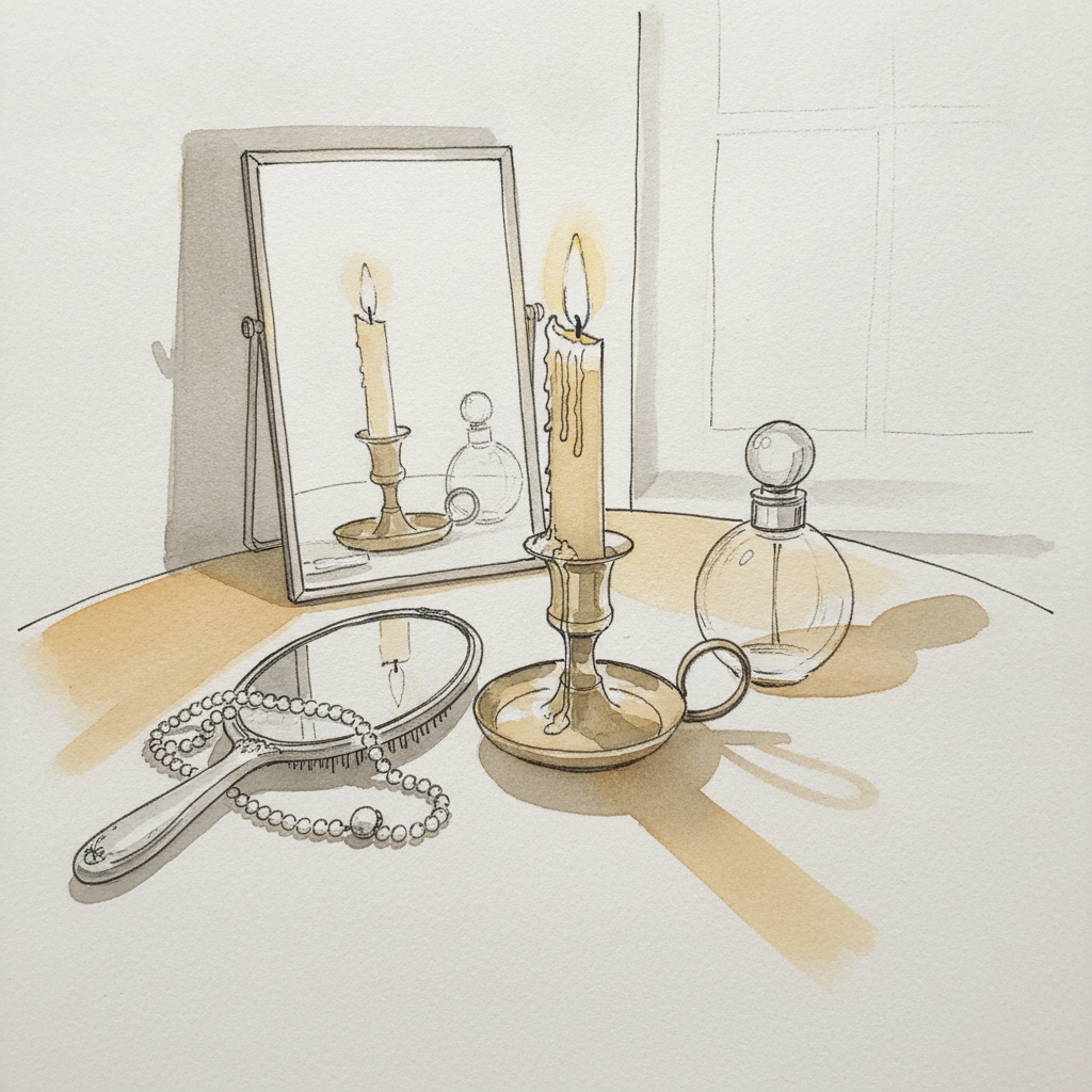 Candlelit dressing table example 2