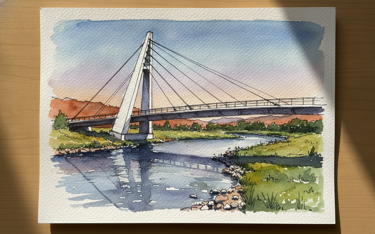 Sundial Bridge, Redding, California, USA example 2