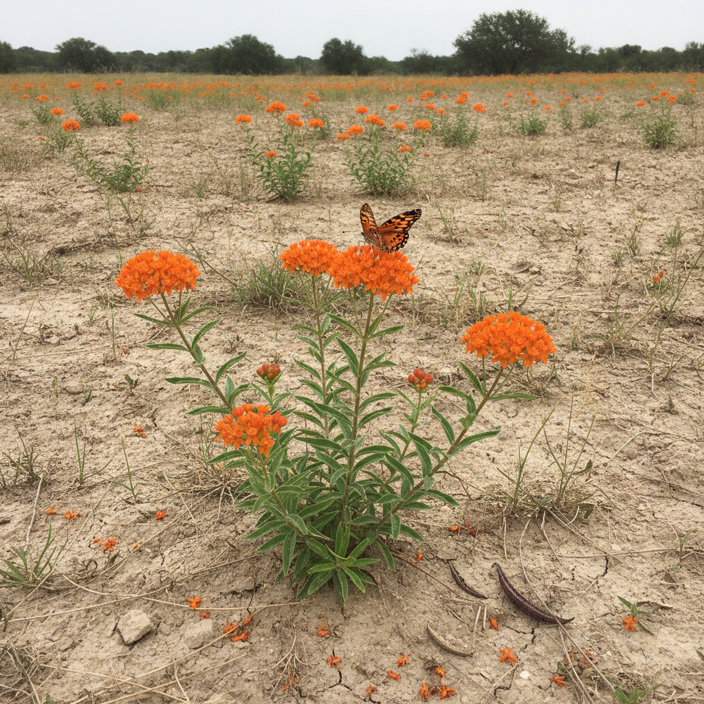 Butterfly weed AI-generated photoreal reference