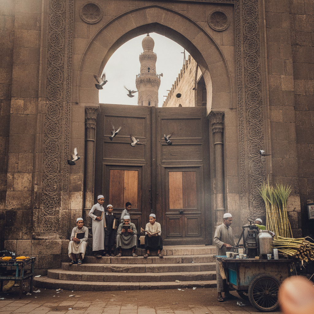 Al-Azhar Western Gate, Cairo AI-generated photoreal reference