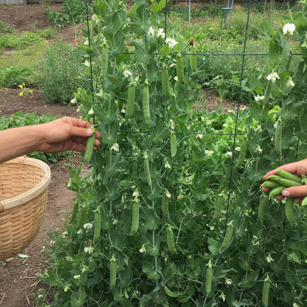 Snap pea AI-generated photoreal reference