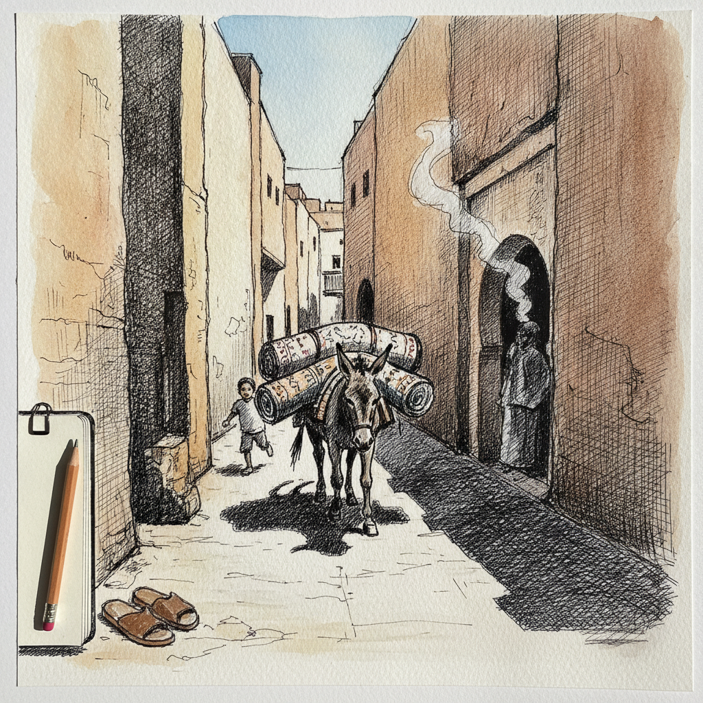 Marrakech medina alley example 1