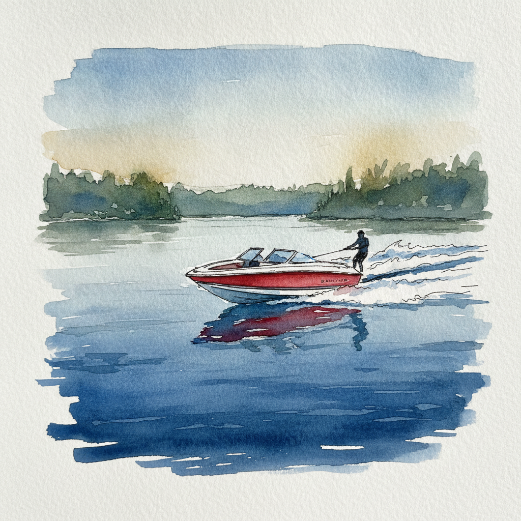 Bayliner Speedboat on a Lake example 1