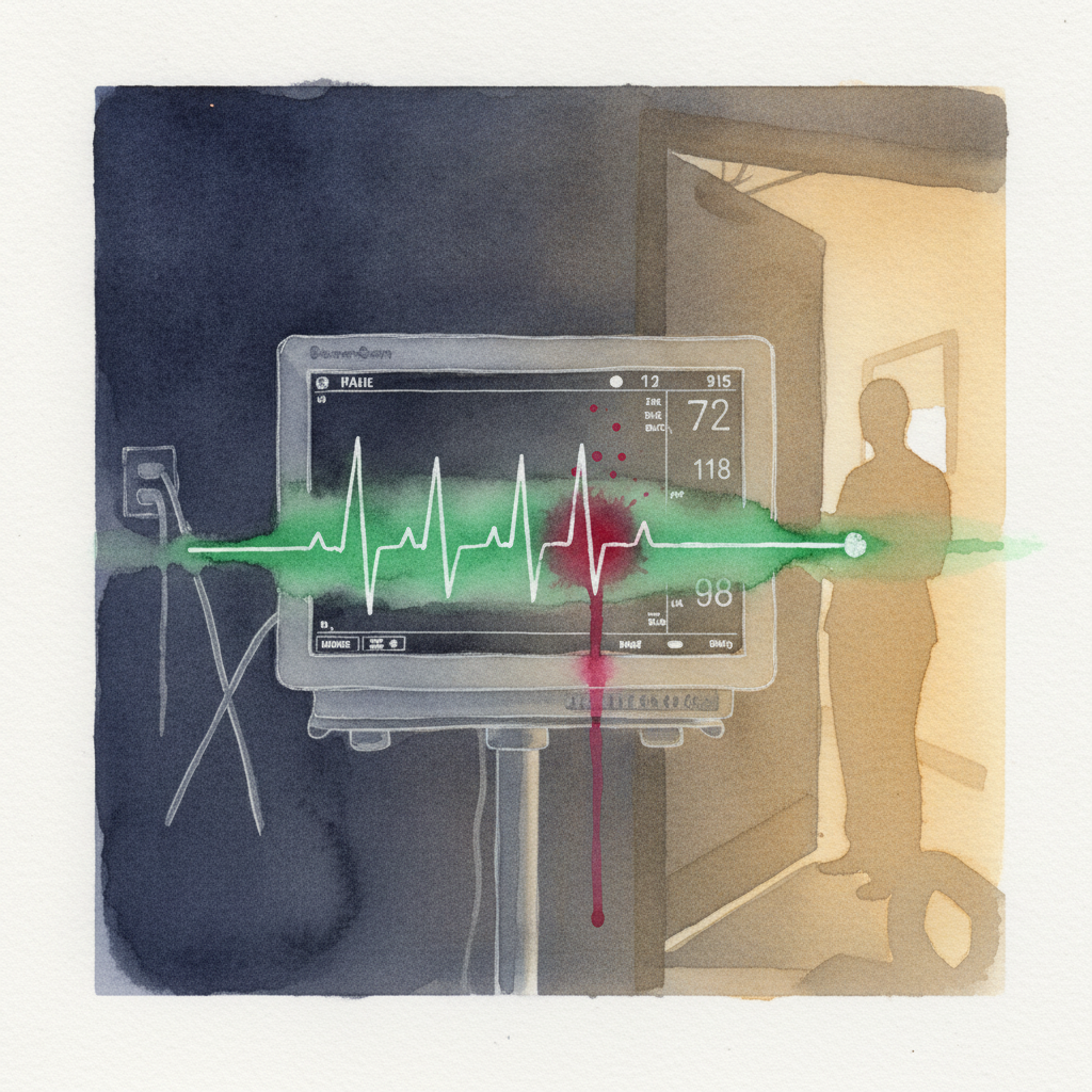 Heart monitor with peaks example 1