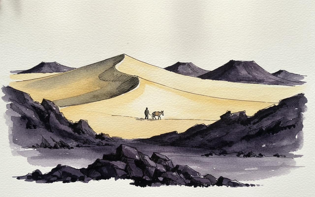 Bayuda volcanic dunes, Sudan example 1