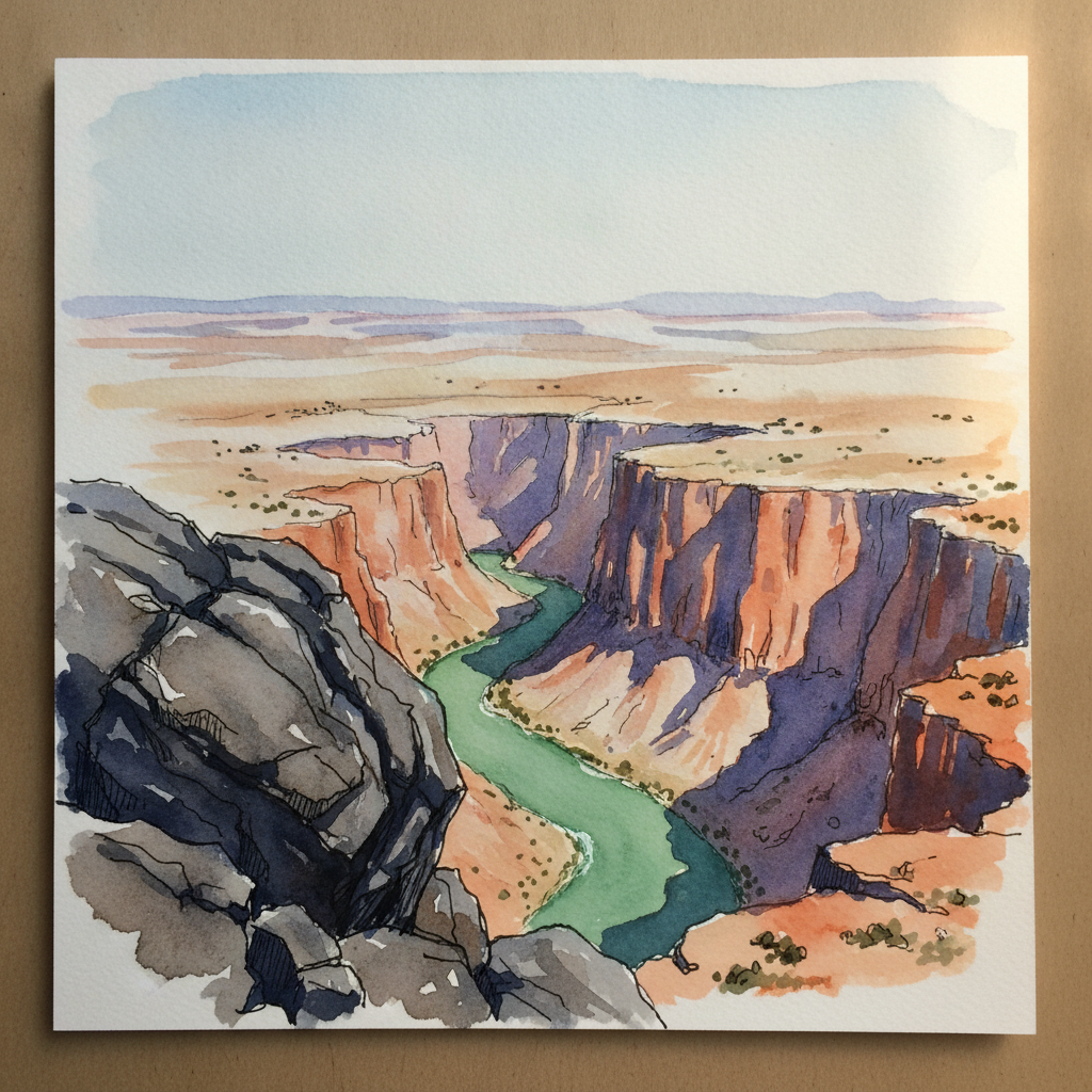 Toroweap Overlook sheer drop, Grand Canyon, Arizona, USA example 1