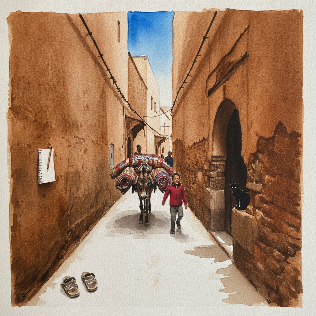 Marrakech medina alley example 2