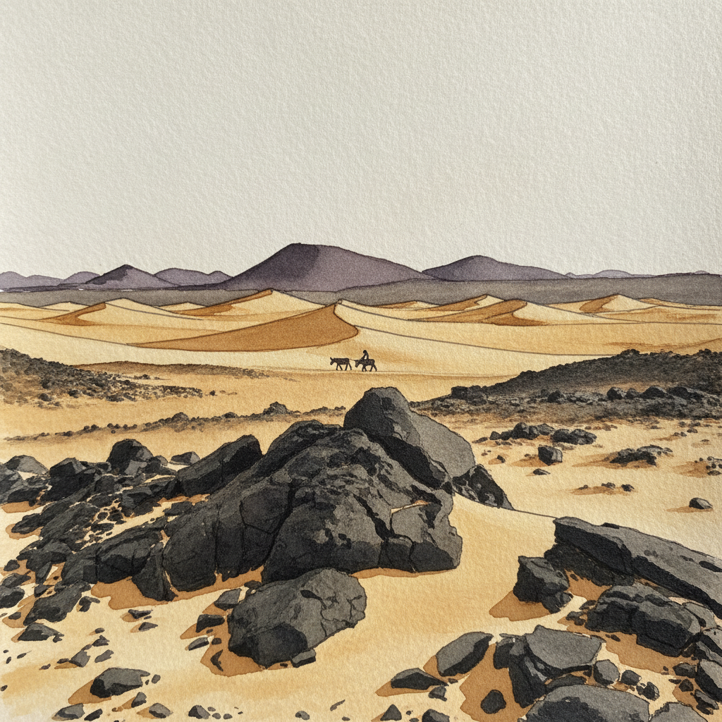 Bayuda volcanic dunes, Sudan example 2