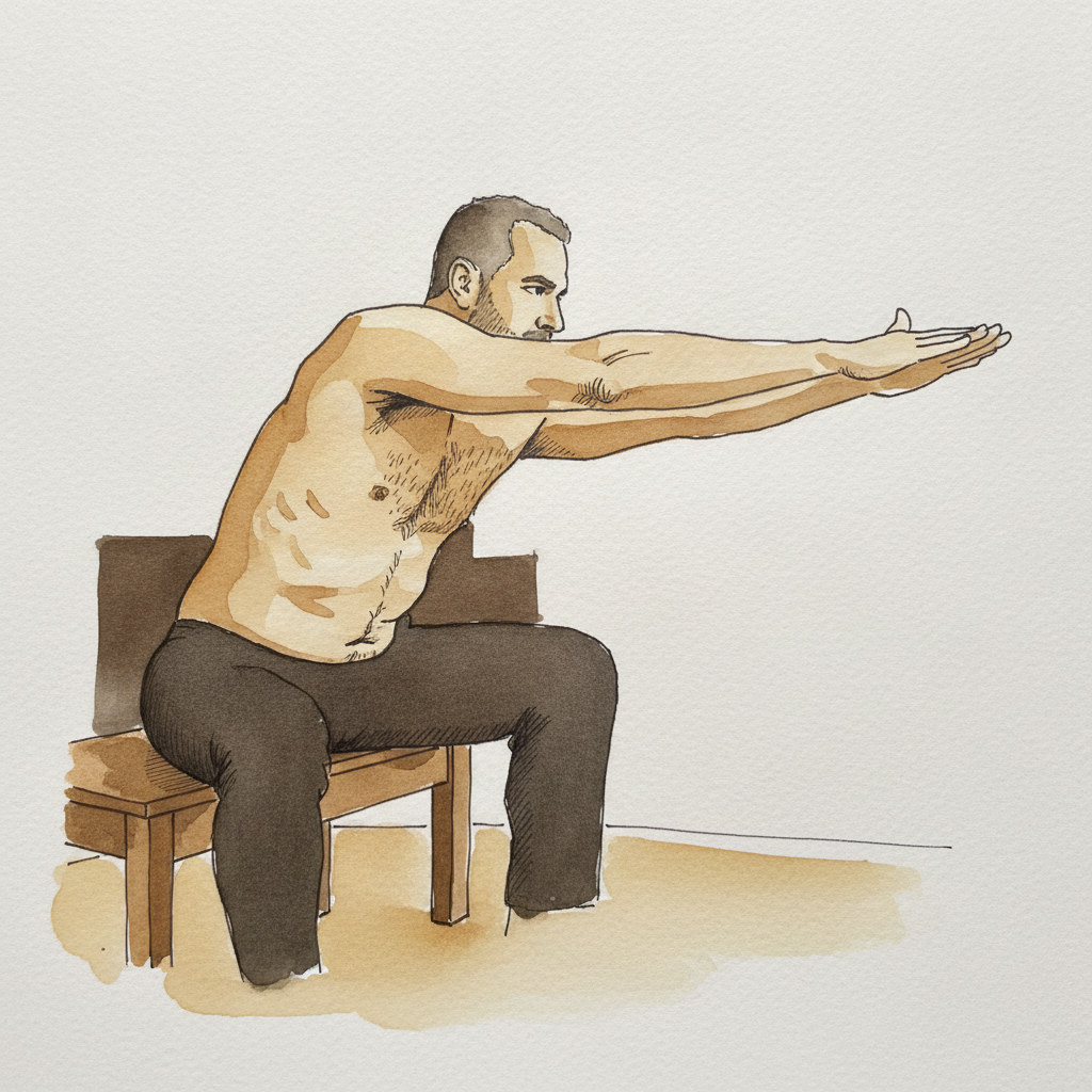 Reclining on side, propped on elbow example 2