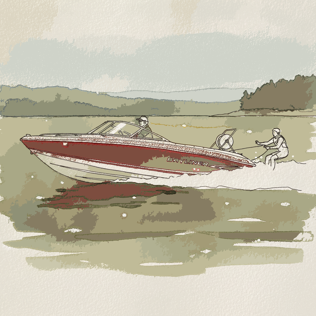 Bayliner Speedboat on a Lake example 3