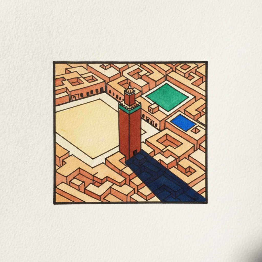 Marrakech Medina from Above the Koutoubia example 3