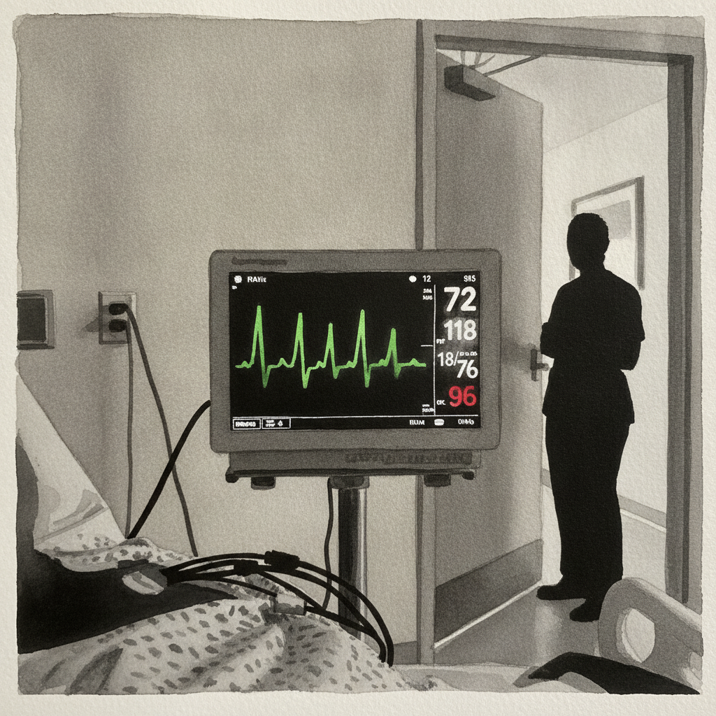 Heart monitor with peaks example 3