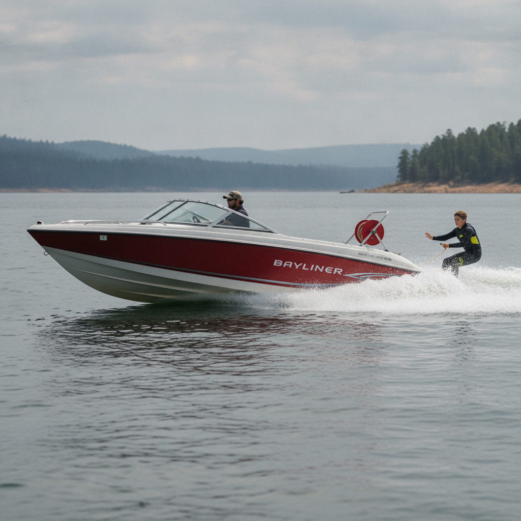 Bayliner Speedboat on a Lake AI-generated photoreal reference