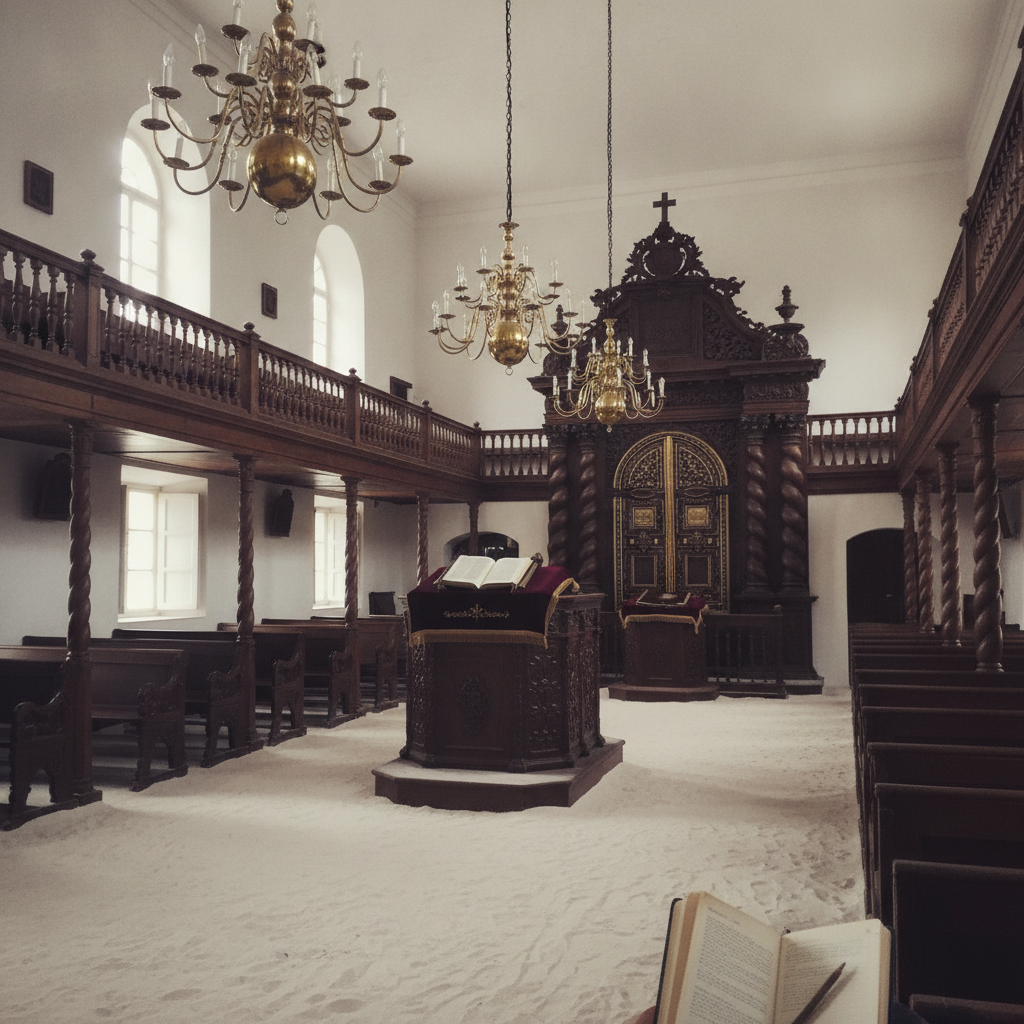 Curaçao Mikvé Israel-Emanuel Synagogue, Willemstad, Curaçao AI-generated photoreal reference